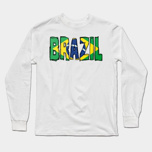 Brazil Long Sleeve T-Shirt by Design5_by_Lyndsey